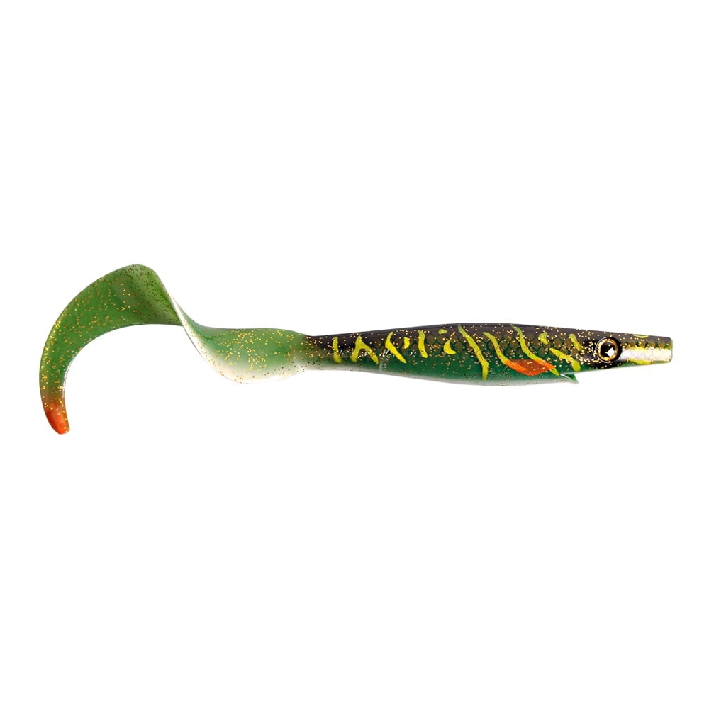 Pig Tail Jr - 23cm, 37g - Green Motoroil Pike UV - 2pcs