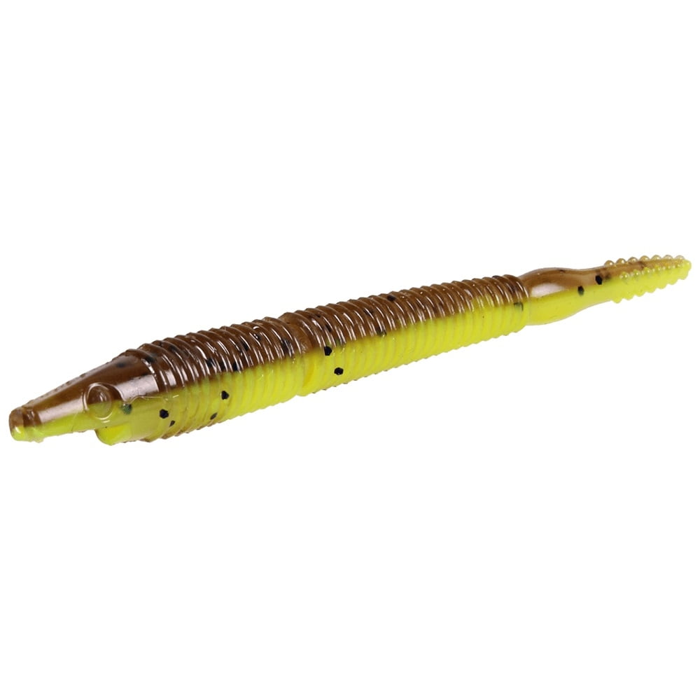 Pigster Crawler - 10cm, 3,3g - Brown Chartreuse Flake - 4pcs