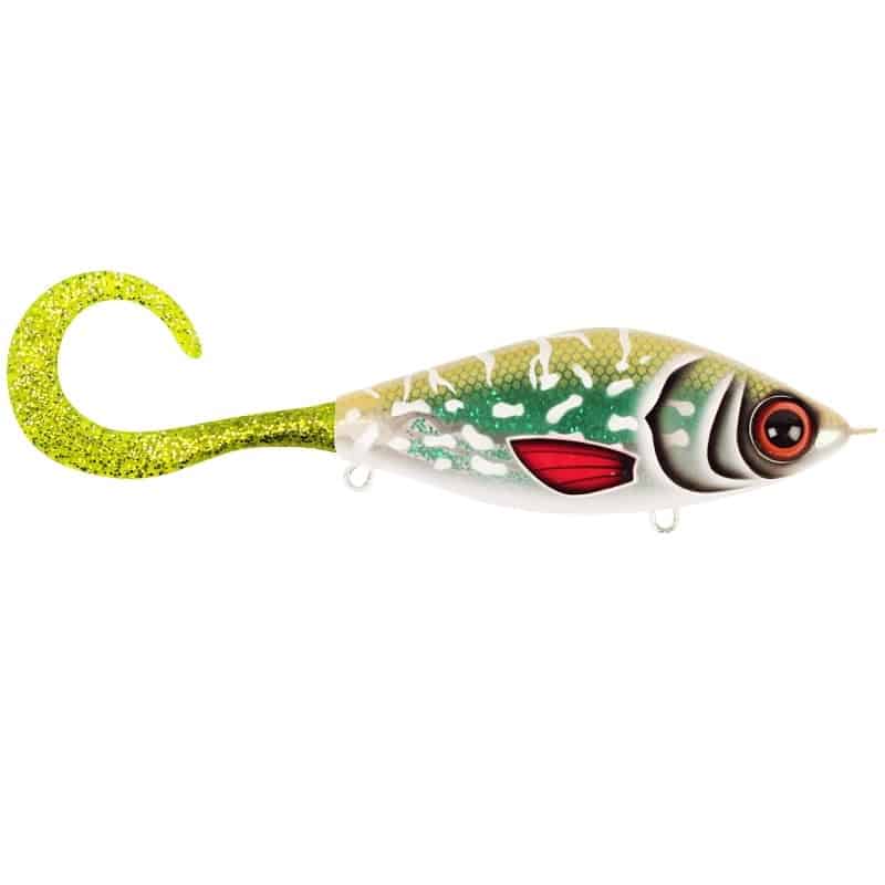 Strike Pro Guppie - 13,5cm - 120g - Glitter Pike – Green / Golden Glitter