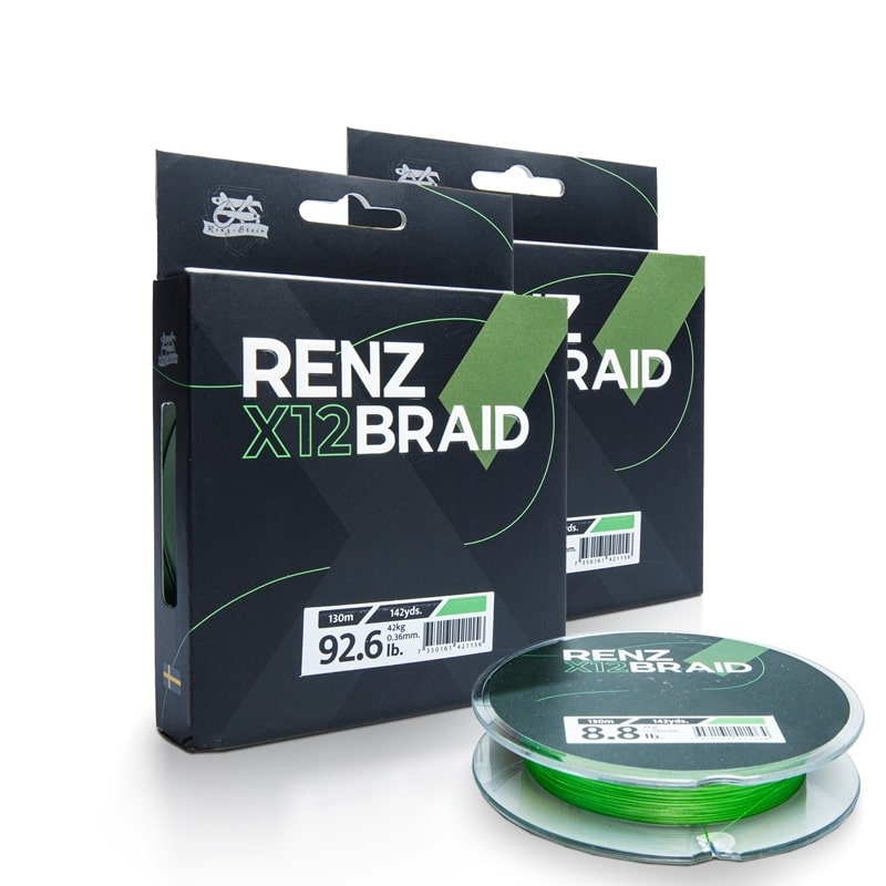 RenzStein Renz Braid X12 Fluo Grön 130m 0,25mm 28kg