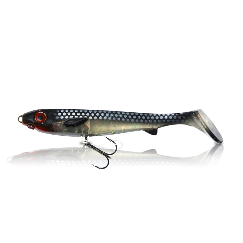 EJ Lures Flatnose Shad Jr New Moon  med Stinger 15cm - 2-pack