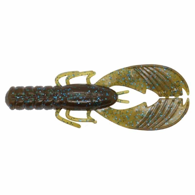 X Zone Muscle Back Finesse Craw 8,3cm, Green Pumpkin Blue Flake 8-pack