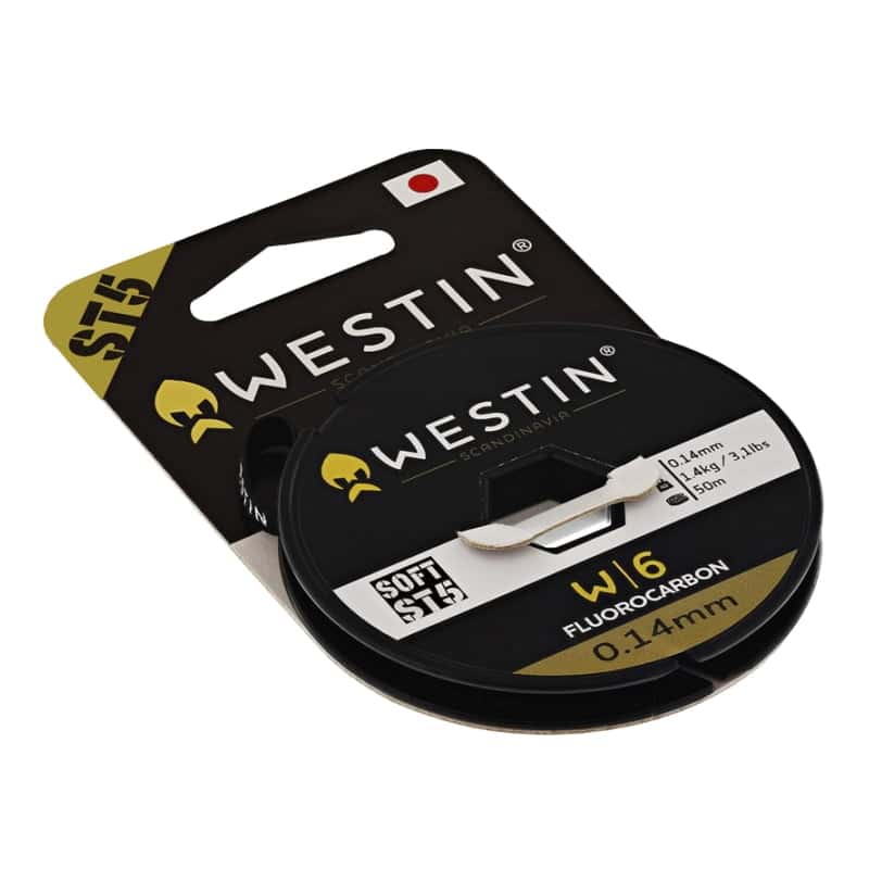 Westin W6 ST5 Soft Fluorocarbon 30m 0,38mm 9,2kg Clear - Fiskelina