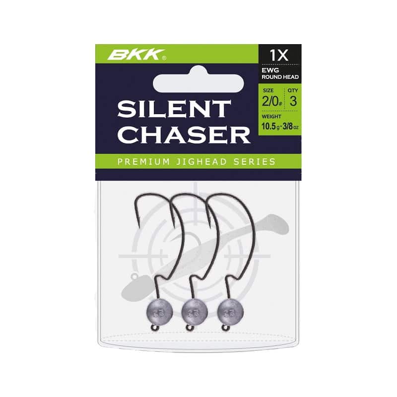 BKK Silent Chaser - 1X - EWG Round Jig Head - 3/0#, 7,1g - 3-pack