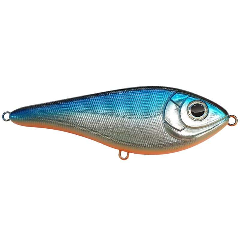 Strike Pro Buster Swim Bait - Slow Sink - 13cm - 65g - Blue Chrome OB