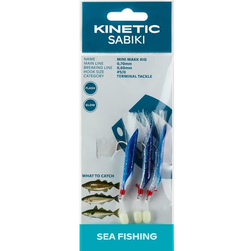 Kinetic Sabiki Mini Makk Häckla #5/0 Blue/Silver