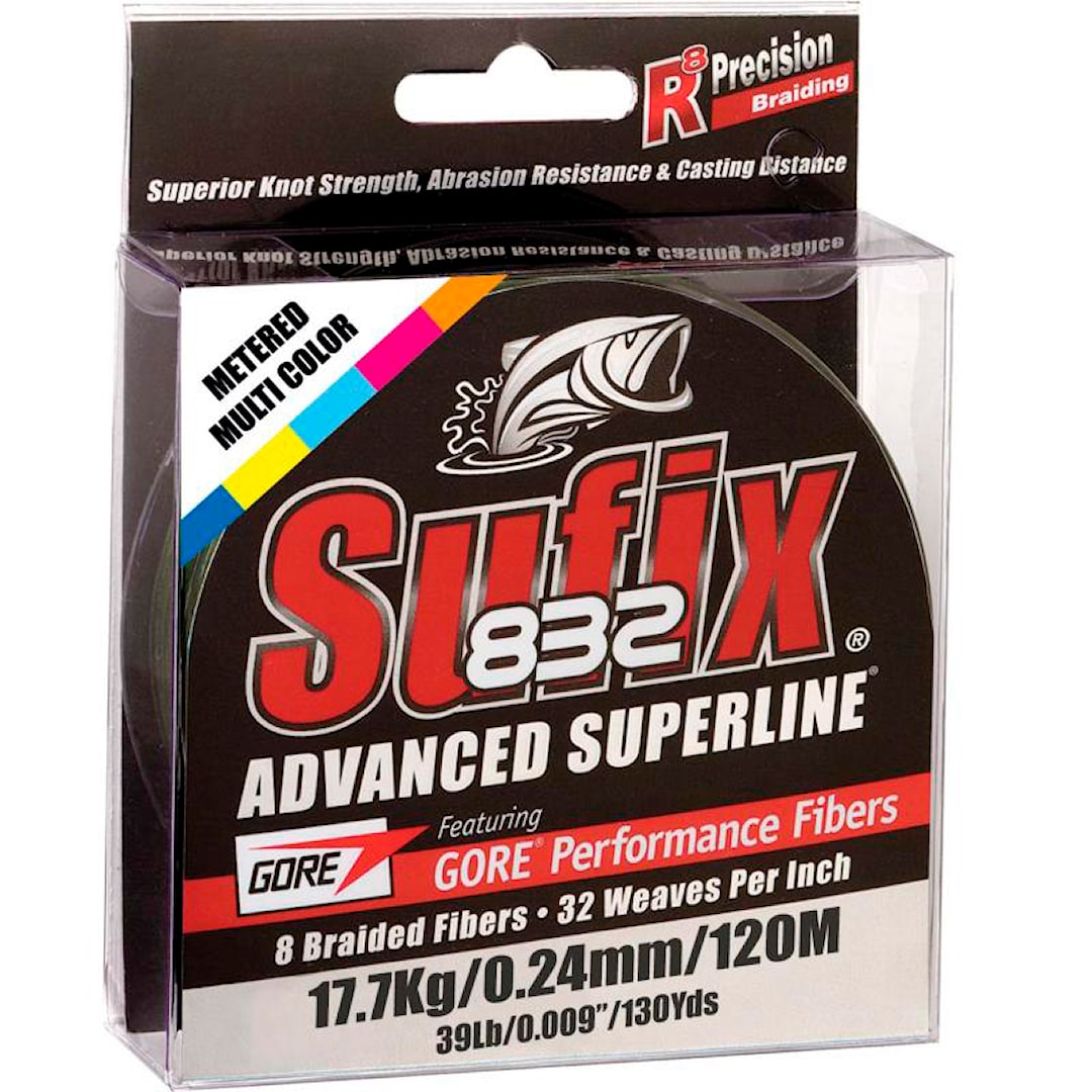 Sufix 832 Multicolor 300 m flätlina 0,28 mm - Sufix