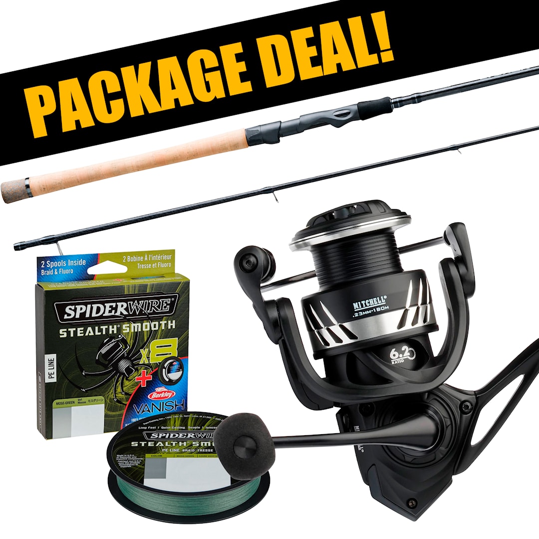 Okuma Epixor + Mitchell MX5 haspelset med flätlina (havsöring) - Okuma