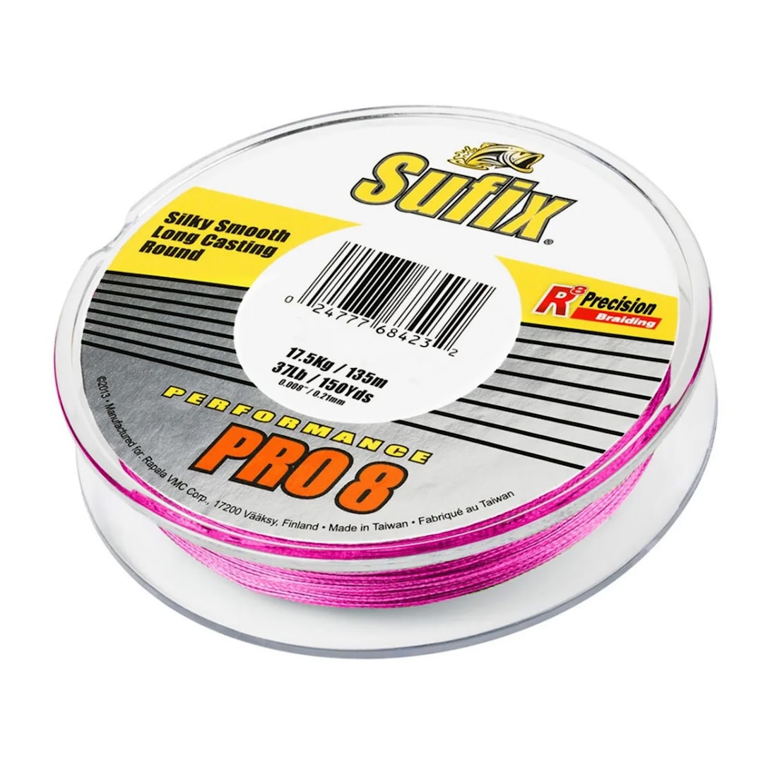 Sufix Performance Pro 8 Pink 135 m flätlina 0,40mm - Sufix