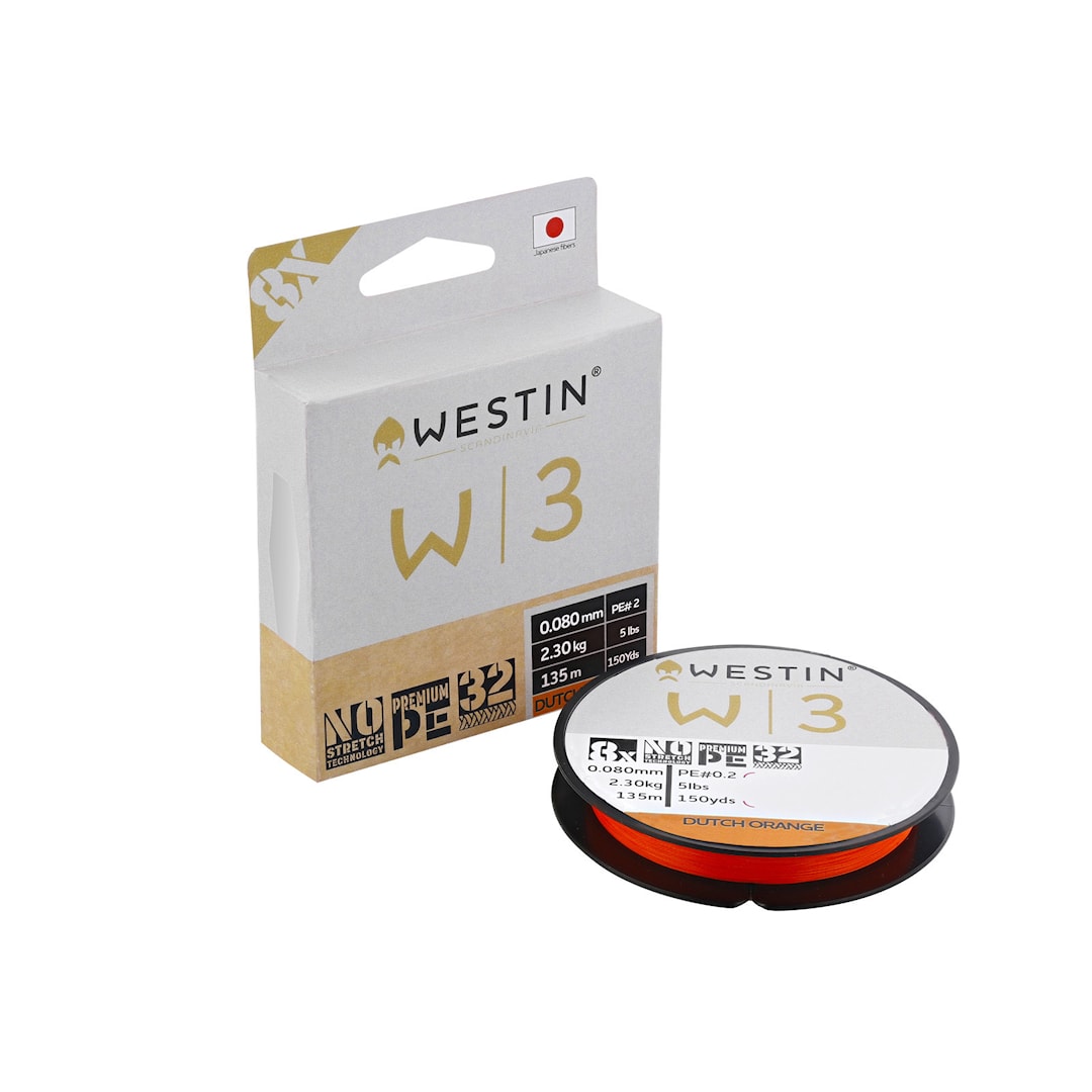 Westin W3 Dutch Orange 135 m flätlina 0,33mm - Westin