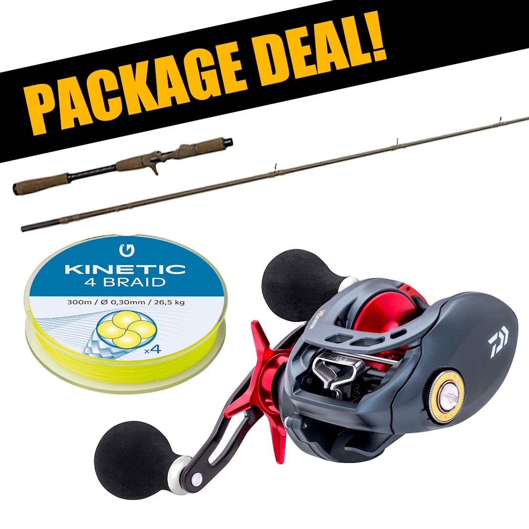 Savage Gear SG4 + Daiwa Tatulion multirullset med flätlina (gädda) - Savage Gear